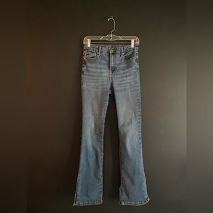 Time and Tru Women's Flare Jeans - Dark Blue